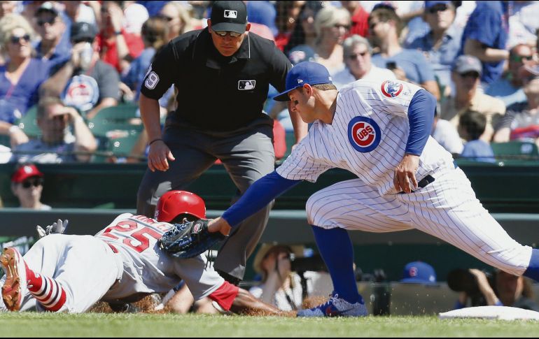 Cachorros y Cardenales se midieron ayer con triunfo para la novena de Chicago. AFP
