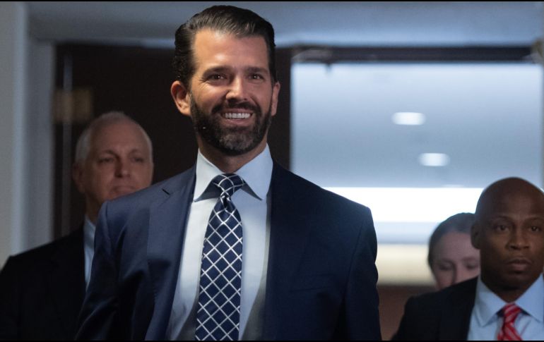 Donald Trump Jr a su llegada al Capitolio para testificar ante el Comité de Inteligencia del Senado en Washington. AFP/S. Loeb