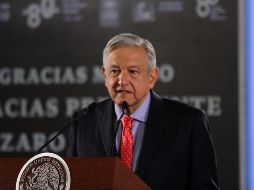 “Se va a suscribir un documento para trabajar de manera conjunta el sector privado y público”, anunció López Obrador durante su conferencia de prensa. NTX / G. Granados
