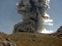 Toma del Popocatépetl tras la explosión a las 15:14 horas. CENAPRED/TWITTER@LUISFELIPE_P