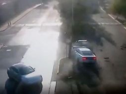 Aspecto del momento del choque del 23 de junio en Zapopan. ESPECIAL