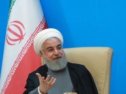 El presidente iraní, Hasán Rohaní, durante una reunión este martes con una delegación del Ministerio de Sanidad en Teherán. EFE/ Oficina Presidencial