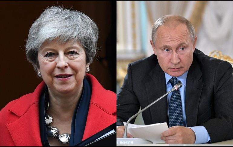 El portavoz de May (izq) afirmó que están abiertos a un relación diferente con Rusia, pero sólo puede ocurrir si desisten de acciones que socavan los tratados internacionales. ESPECIAL
