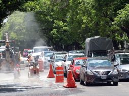 Cuadrillas de la SIOP volvieron a la zona después de conocer el fallo del juez que permitía continuar las obras de la ciclovía. ESPECIAL