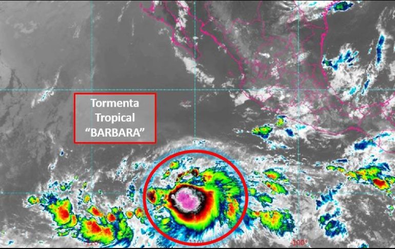 La tormenta tenía vientos máximos sostenidos de 65 kilómetros por hora. ESPECIAL/SMN