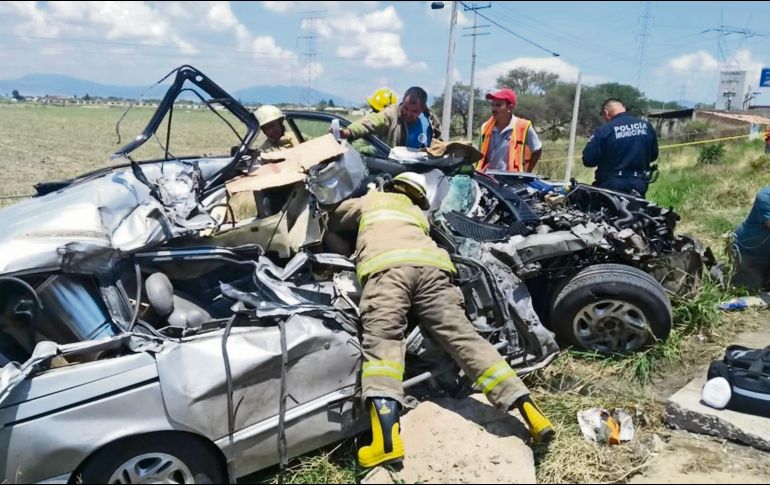 Ayer se registró un choque en carretera a Chapala que dejó un lesionado. ESPECIAL