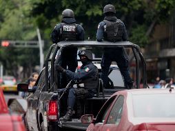 Elementos de la Policía Federal se manifestaron desde esta mañana en Iztapalapa para mostrar su rechazo a ser transferidos a la GN. EL INFORMADOR / ARCHIVO