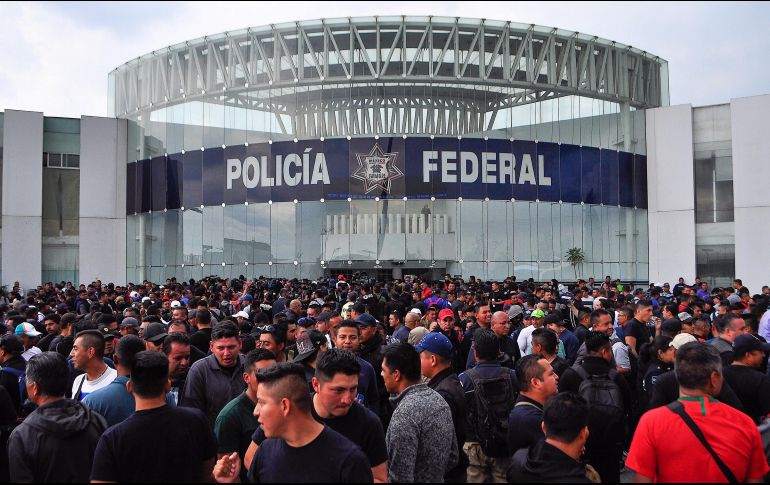 Los elementos consideran que la propuesta de ser enviados a la Guardia Nacional ha sido violatoria de derechos humanos y laborales. NTX / I. Hernández