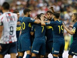 Boca demostró superioridad desde el inicio y se fue al descanso con dos goles de ventaja. TWITTER / @BocaJrsOficial