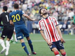 Oribe Peralta inició como titular, pero no tuvo oportunidades sobre el marco de Boca Juniors. Al medio tiempo, el “Cepillo” dejó el encuentro. AP / E. Thompson