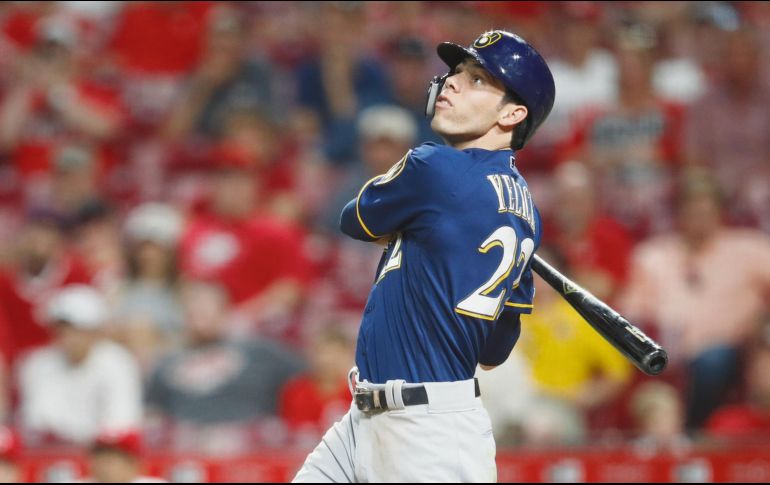 Yelich lidera las Mayores con 31 jonrones en lo que va de la presente temporada. AFP / J. Robbins