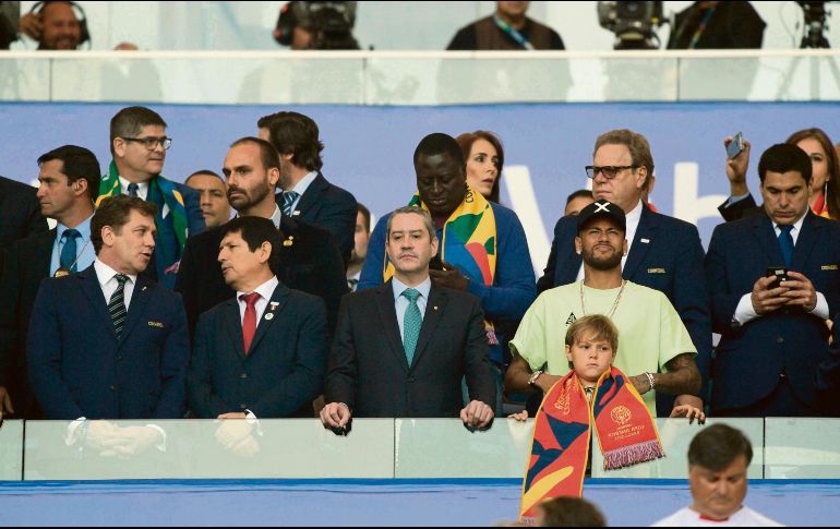 Neymar estuvo en el palco de honor de la Final de la Copa América el domingo. AFP
