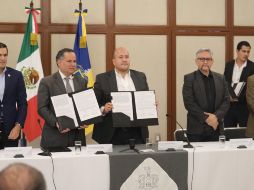 Enrique Alfaro precisó que si bien se trata de un convenio de, la Fiscalía Estatal tendrá autonomía de actuar y denunciar los casos que considere pertinentes. ESPECIAL / Gobierno de Jalisco