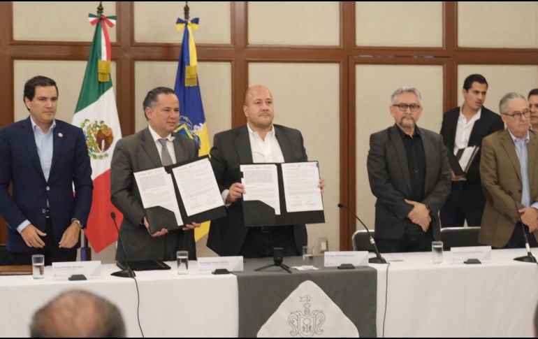 Enrique Alfaro precisó que si bien se trata de un convenio de, la Fiscalía Estatal tendrá autonomía de actuar y denunciar los casos que considere pertinentes. ESPECIAL / Gobierno de Jalisco