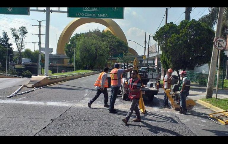 El SIAPA inició las obras en la glorieta Arcos del Milenio el 2 de julio. TWITTER@siapagdl