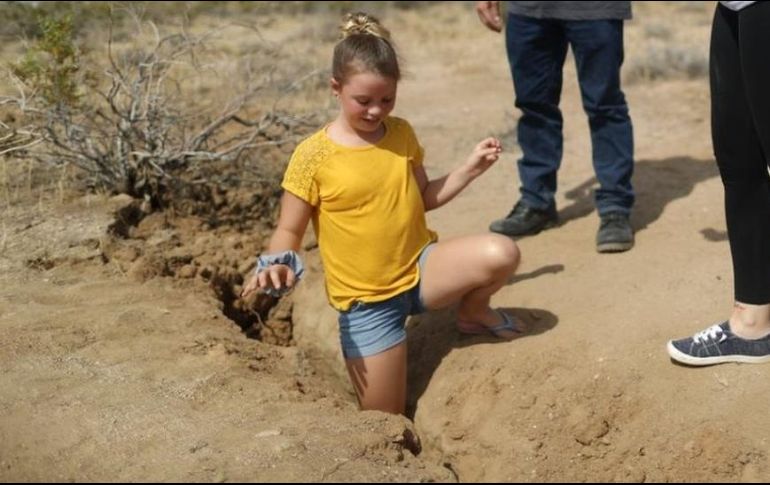 El terremoto de 7.1 que ocurrió en California el pasado 6 de julio causó una grieta que se puede ver desde el espacio. GETTY IMAGES