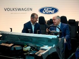 La alianza prevé que Ford utilice el Modular Electric Toolkit (MEB), desarrollado por Volkswagen y sobre el que funcionan todos sus nuevos autos eléctricos. AFP/ J. Eisele