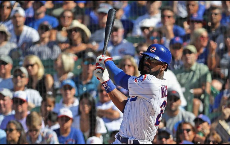 Jason Heyward se convirtió en el héroe de los Cachorros al impulsar la carrera con la que su equipo venció a los Piratas. AFP/J. Daniel
