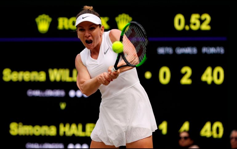 Halep se convirtió en la duodécima ganadora de Wimbledon que se hace con la corona en su primera final. AFP / B. Curtis