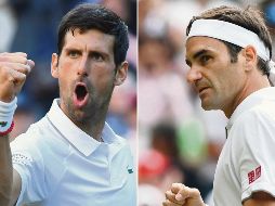 Novak Djokovic y Roger Federer, en busca de la gloria. AFP
