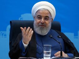 Hasán Ruhani, presidente de Irán, habla en una ceremonia en la ciudad de Bojnourd. EFE/Oficina Presidencial