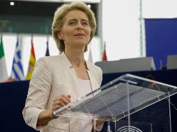 Ursula von der Leyen, de 60 años, obtuvo 383 votos favorables de los eurodiputados. AFP/J. Badjas