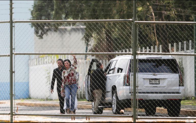 La actriz Yadhira Carrillo visita a su esposo, Juan Ramón Collado Mocelo, en el Reclusorio Norte de la Ciudad de México. SUN/I. Stephens
