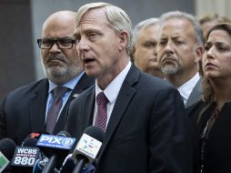 El fiscal para el Distrito Este de Nueva York, Richard P. Donoghue, habla ante los medios tras darse a conocer la sentencia. AFP / D. Angerer