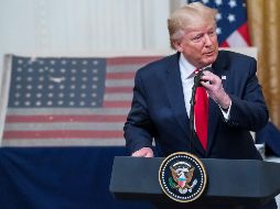 Trump hizo un llamado a otros países para que protejan sus naves en el estrecho y colaboren con Estados Unidos. EFE/J. Lo Scalzo