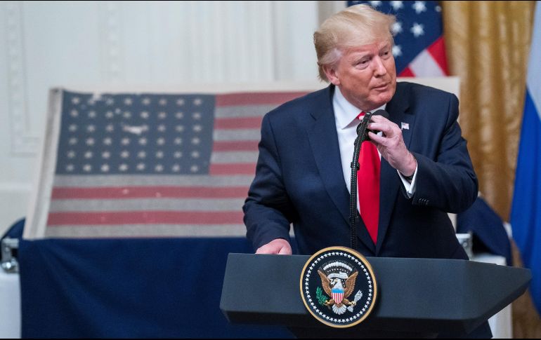 Trump hizo un llamado a otros países para que protejan sus naves en el estrecho y colaboren con Estados Unidos. EFE/J. Lo Scalzo