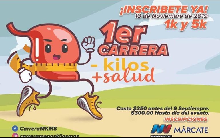 El evento cuenta con el aval de  la  Asociación Jalisciense de Clubes Atléticos A.C. FACEBOOK/@CarreraMKMS