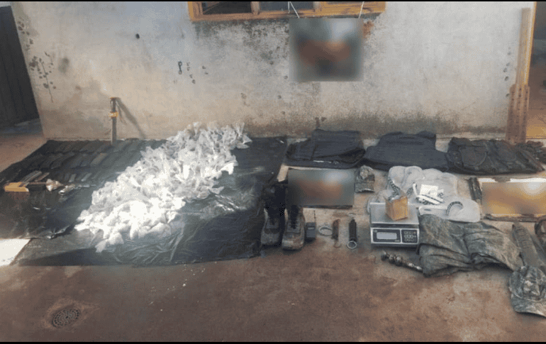 Parte de lo decomisado por las autoridades. ESPECIAL/Secretaría de Seguridad Pública