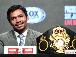 Pacquiao, campeón regular welter de la AMB, se medirá con el supercampeón del organismo en un duelo que será el estelar de la velada. AFP / E. Miller