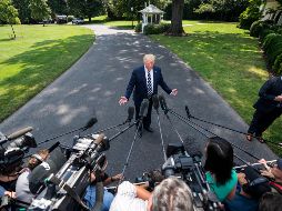 El presidente de Estados Unidos, Donald Trump, afirma que se mantiene en contacto con el Reino Unido tras enterarse de la detención de uno de sus buques. EFE/J. Lo Scalzo