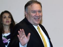 Pompeo entró al edificio de la SRE por la calle Independencia, custodiado por policías capitalinos. EFE / ARCHIVO