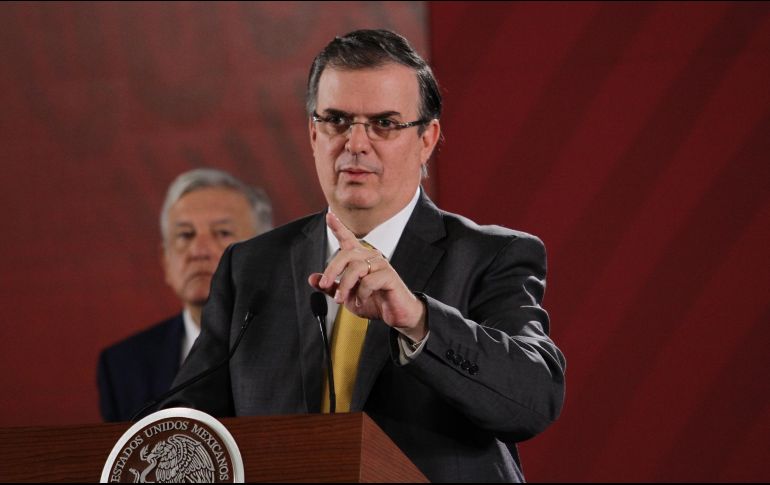 El canciller Marcelo Ebrard aclara que México no pude regresar procesal y jurídicamente a Guzmán Loera al país. NTX / G. Grabados