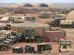 Vista general de la base militar francesa de Gao, cuyos elementos realizan misiones de patrullaje y protección. AFP/P. Desmazes