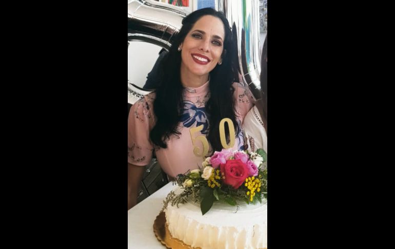 Gaby Fregoso en su fiesta de 50 cumpleaños.