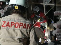 Protección Civil Zapopan detalló que alrededor del 80 por ciento de la fina colapsó y el resto se encontraba en riesgo de caer. ESPECIAL / Protección Civil Zapopan