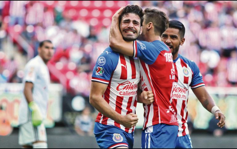 Antonio Briseño celebra con todo la anotación contra los Tigres. IMAGO7