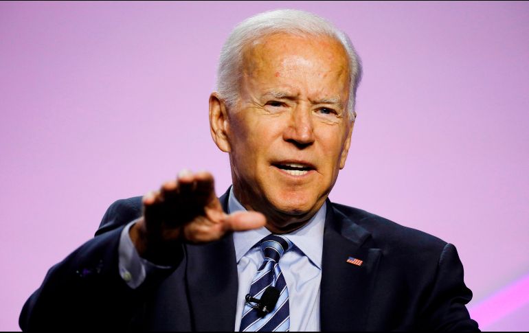 Joe Biden es el principal contricante de Donald Trump ya que su enemigo lidera las encuestas de la interna demócrata con 32.2 por ciento. AFP / J. Kowalsky