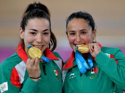 En la pista del óvalo de 250 metros de Lima, la dupla Gaxiola-Salazar detuvo el cronómetro en 33.424 segundos y con ello impuso nuevo récord panamericano. AFP / L. Acosta