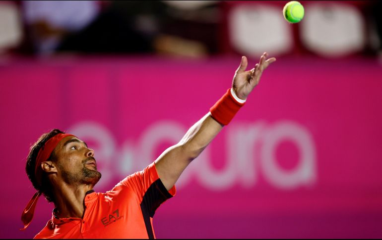 El campeón tuvo una buena efectividad en su saque en el segundo set, pero no pudo romper el de su oponente. EFE / J. Reyes