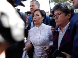 Rosario Robles se presentó ayer a su cita en el Juzgado de Control en el Reclusorio Sur de la Ciudad de México, la cual duró alrededor de 10 horas y será retomada el lunes. SUN/I. Stephens