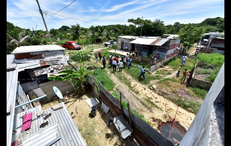 La zona del hallazgo en la colonia Belén de Macuspana. EFE/J. Ávalos
