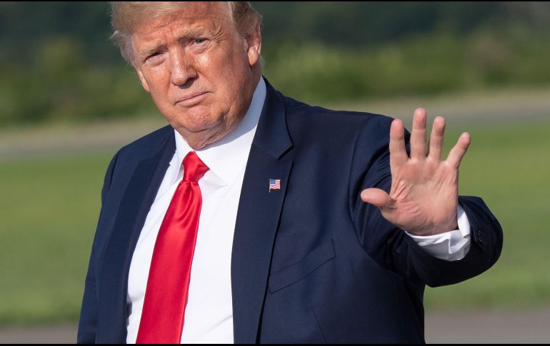 Trump volvió a criticar la medida del Gobierno chino con su divisa, pero aseguró que EU sigue teniendo el manejo de las negociaciones. AFP/S. Loeb