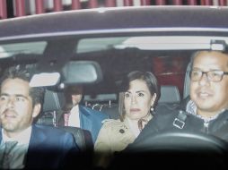 Rosario Robles a su salida del reclusorio Sur luego de la audiencia realizada el jueves. SUN/I. Stephens