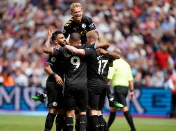 Los Citizens inician la defensa de su título este sábado en el London Stadium. EFE / W. Oliver