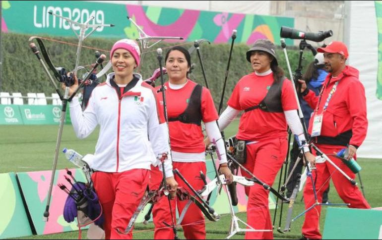 De las 24 flechas que dispararon las mexicanas, sólo siete fueron de 10, cuatro de nueve, once de ocho y una de siete. TWITTER / @CONADE