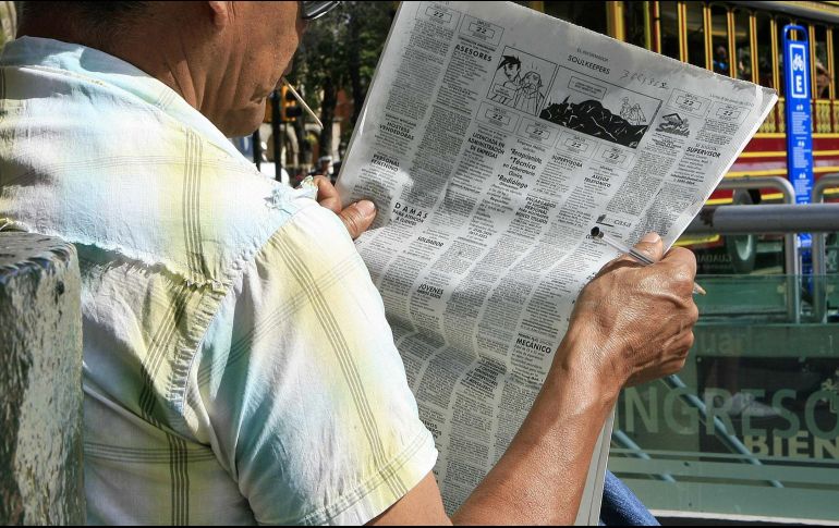 La cifra fue de 3.5 por ciento de la Población Económicamente Activa (PEA), misma que la del trimestre inmediato anterior. EL INFORMADOR / ARCHIVO